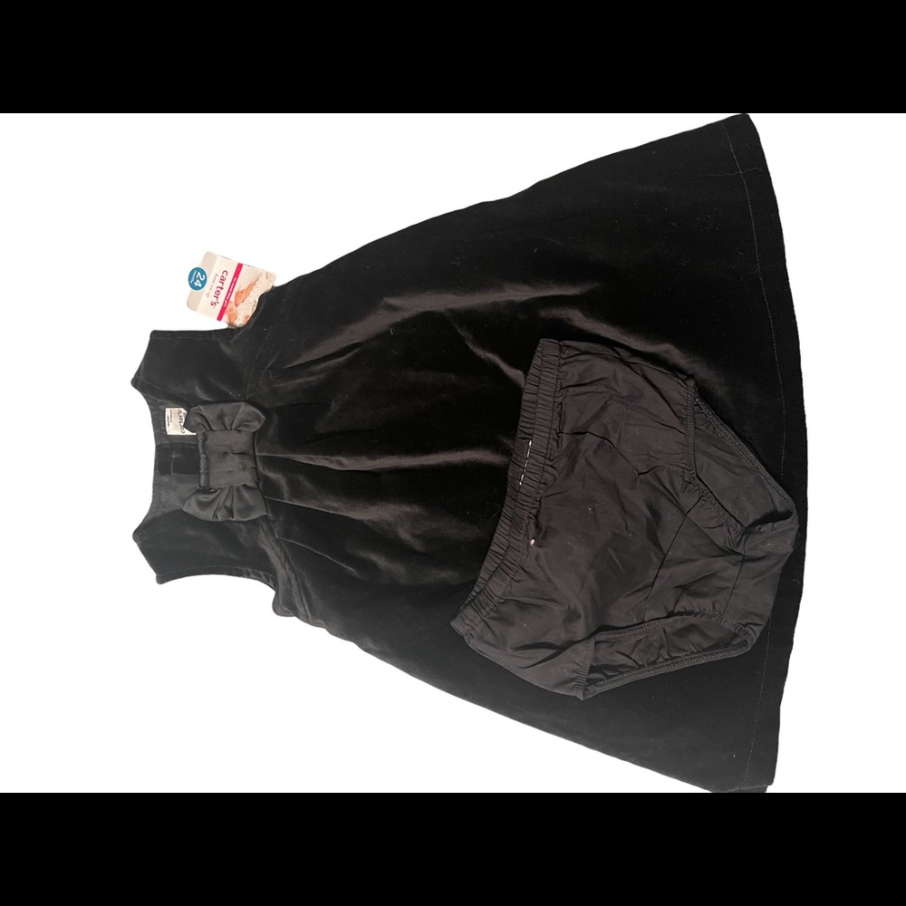 CARTER’S Black Velvet Dress - Picture 2 of 8